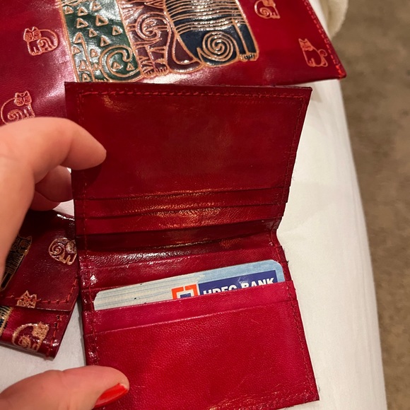 Set of small purse with credit card holder and key chain holder . Argentina made - Picture 7 of 8